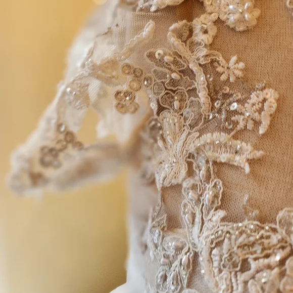 Oleg Cassini Wedding Dress Size 6 - Picture 3 of 13